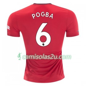 Camisolas de Futebol Manchester United Paul Pogba 6 Equipamento Principal 2019/20 Manga Curta